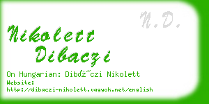nikolett dibaczi business card